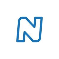 n logo design easy catchy n symbol vector
