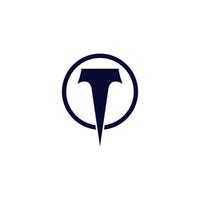 t logo design easy catchy t symbol vector