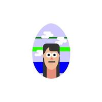 contento juego de pascua de Pascua de Resurrección huevos con diferente textura.brillante huevos en un claro. primavera vacaciones.montaña de huevos.saludo tarjeta.vector.feliz Pascua de Resurrección huevos vector