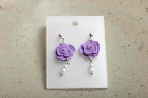 Handmade resin earrings, jewelry for women. photo