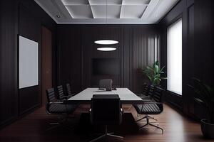 Interior meeting room in modern space office . photo
