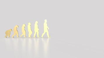 The human evolution image for education or sci concept 3d rendering photo