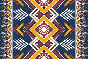 Ethnic geometric pattern home flooring decoration. Ethnic colorful geometric shape seamless pattern background. Southwest Navajo pattern use for carpet, rug, tapestry, mat, quilt, blanket, etc. vector