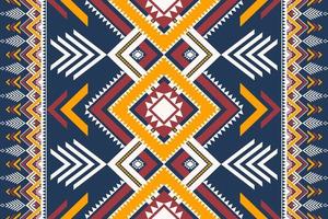 Ethnic geometric pattern home flooring decoration. Ethnic colorful geometric shape seamless pattern background. Southwest Navajo pattern use for carpet, rug, tapestry, mat, quilt, blanket, etc. vector