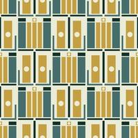 Abstract geometric patchwork colorful vintage pattern. Abstract geometric shape seamless pattern background. Abstract geometric pattern use for fabric, home decoration elements, upholstery. vector