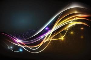 Magical light line Abstract background material Neon photo