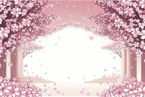 antecedentes ilustración de rosado Cereza flores foto