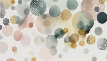 A seamless pattern featuring softly painted watercolor dots in various sizes, in a peaceful and dreamy color palette, Watercolor Dots Pattern, Abstract Art, watercolor pattern, Generate Ai photo