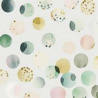 A seamless pattern featuring softly painted watercolor dots in various sizes, in a peaceful and dreamy color palette, Watercolor Dots Pattern, Abstract Art, watercolor pattern, Generate Ai photo