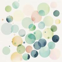 A seamless pattern featuring softly painted watercolor dots in various sizes, in a peaceful and dreamy color palette, Watercolor Dots Pattern, Abstract Art, watercolor pattern, Generate Ai photo