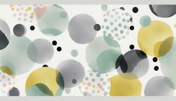 A seamless pattern featuring softly painted watercolor dots in various sizes, in a peaceful and dreamy color palette, Watercolor Dots Pattern, Abstract Art, watercolor pattern, Generate Ai photo