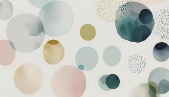 A seamless pattern featuring softly painted watercolor dots in various sizes, in a peaceful and dreamy color palette, Watercolor Dots Pattern, Abstract Art, watercolor pattern, Generate Ai photo