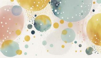 A seamless pattern featuring softly painted watercolor dots in various sizes, in a peaceful and dreamy color palette, Watercolor Dots Pattern, Abstract Art, watercolor pattern, Generate Ai photo