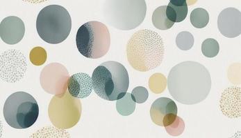 A seamless pattern featuring softly painted watercolor dots in various sizes, in a peaceful and dreamy color palette, Watercolor Dots Pattern, Abstract Art, watercolor pattern, Generate Ai photo