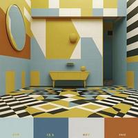 beautiful color palette illustration design, generate ai photo