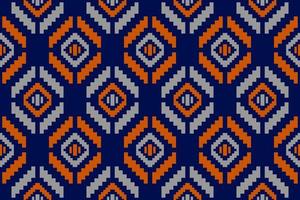 Fabric Aztec pattern background. Geometric ethnic oriental seamless pattern traditional. Mexican style. vector