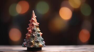 Christmas tree decoration on wooden background. . photo