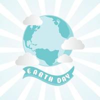 earth day banner, happy earth day. for the celebration of save the environment, social media template, web vector