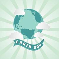 earth day banner, happy earth day. for the celebration of save the environment, social media template, web vector