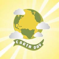 earth day banner, happy earth day. for the celebration of save the environment, social media template, web vector