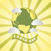 earth day banner, happy earth day. for the celebration of save the environment, social media template, web vector