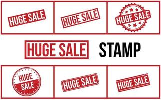 Huge Sale Rubber Stamp Set Vector