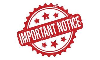 Important Notice Rubber Stamp Seal Vector