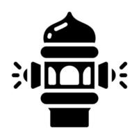 Adhan Glyph Style Icon vector