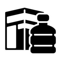 Zam Zam Water Glyph Style Icon vector