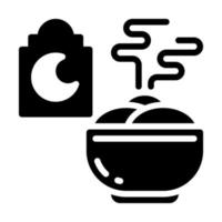 iftar glifo estilo icono vector