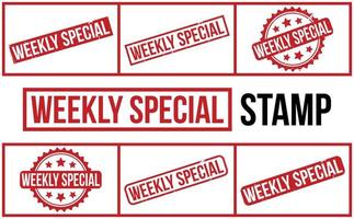 Weekly Special Rubber Stamp Set Vector