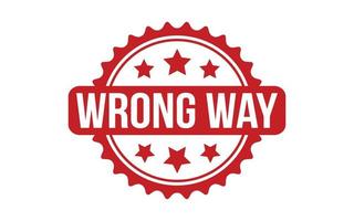 Wrong Way Rubber Stamp Seal Vector