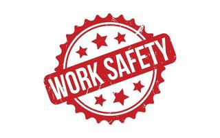 Work Safety Rubber Stamp Seal Vector