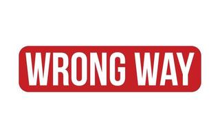 Wrong Way Rubber Stamp Seal Vector