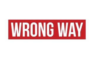 Wrong Way Rubber Stamp Seal Vector