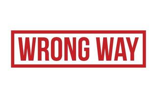 Wrong Way Rubber Stamp Seal Vector