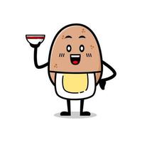 illustration of a potato with an apron. chef potato vector illustration.