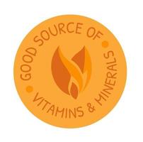 Good source of vitamins and minerals, product vector