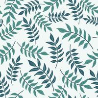Branches with leaves, floral ornament twigs print vector