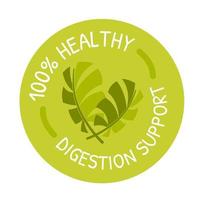 Healthy digestion support, product ingredients vector