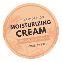 Deep hydration moisturizing cream with rosemary vector