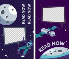 Read now, frames for new post in social media vector