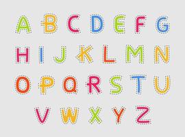 tipografía fuente diseño con vistoso letras vector