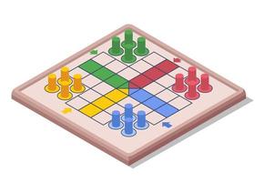 Games and recreation, board with pawn for turn vector