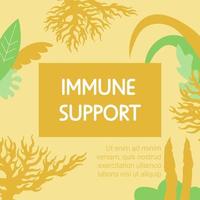 Immune support, dieting and nourishment banner vector