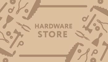 Hardware store, business card or banner design vector