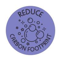 Reduce carbon footprint, organic detergent vector