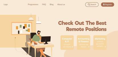 Check out best remote positions, distant work vector