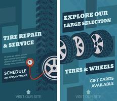 Tire repair and service, schedule appointment vector