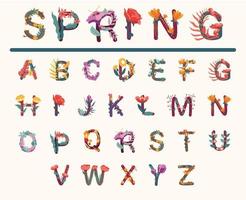 tipografía Forn diseño con floral, hoja decoración vector